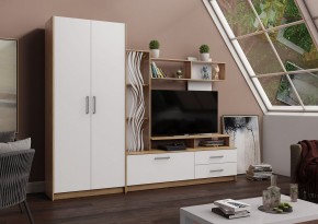 ДАРЬЯ Гостиная (Дуб Вотан/Белый глянец) в Добрянке - dobryanka.mebel24.online | фото