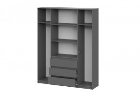 ДЕНВЕР Шкаф четырехстворчатый (Графит серый) в Добрянке - dobryanka.mebel24.online | фото 2