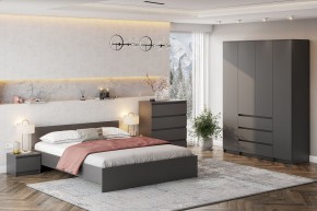 ДЕНВЕР Шкаф четырехстворчатый (Графит серый) в Добрянке - dobryanka.mebel24.online | фото 3