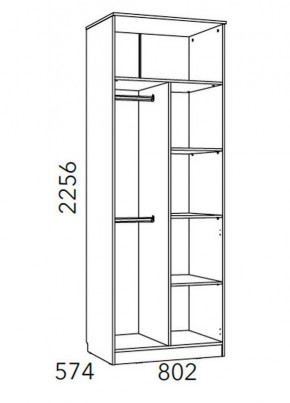 Детская Фанк Шкаф для одежды НМ 014.07 М в Добрянке - dobryanka.mebel24.online | фото 3