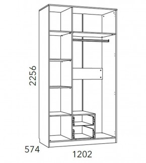 Детская Фанк Шкаф комбинированный НМ 013.08-01 М1 в Добрянке - dobryanka.mebel24.online | фото 3