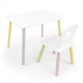Детский комплект стол и стул «Корона» Rolti Baby (белый/цветной, массив березы/мдф) в Добрянке - dobryanka.mebel24.online | фото