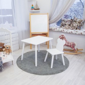 Детский комплект стол и стул «Мишка» Rolti Baby (белый/белый, массив березы/мдф) в Добрянке - dobryanka.mebel24.online | фото 2