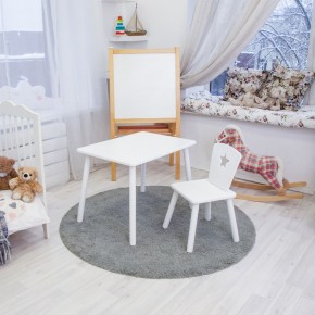 Детский комплект стол и стул «Звезда» Rolti Baby (белый/белый, массив березы/мдф) в Добрянке - dobryanka.mebel24.online | фото 2