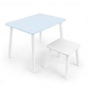 Детский комплект стол и табурет Rolti Baby (голубая столешница/белое сиденье/белые ножки) в Добрянке - dobryanka.mebel24.online | фото 1