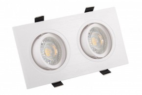 DK3022-WH Встраиваемый светильник, IP 20, 10 Вт, GU5.3, LED, белый, пластик в Добрянке - dobryanka.mebel24.online | фото 1