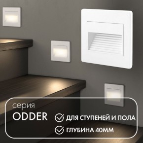 DK3050-WH Светильник встраиваемый в стену, IP 20, LED 3000, 1 Вт, белый, пластик в Добрянке - dobryanka.mebel24.online | фото 5