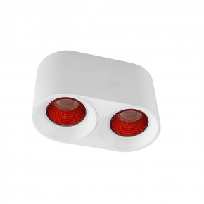 DK3096-WH+RD Светильник накладной IP 20, 10 Вт, GU5.3, LED, белый/красный, пластик в Добрянке - dobryanka.mebel24.online | фото 1