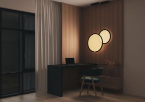 DK6606-BK Подвесной вертикальный светильник Veil со светодиодом H1700 d600 220V 48W 3000-6000K IP20 черный алюминий в Добрянке - dobryanka.mebel24.online | фото 5