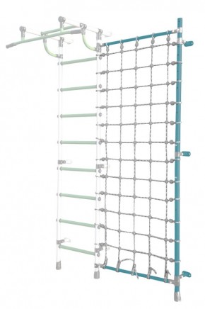 Дополнительная стойка к пристенному ДСК Pastel с сеткой для лазания, цв. бирюзовый в Добрянке - dobryanka.mebel24.online | фото 1