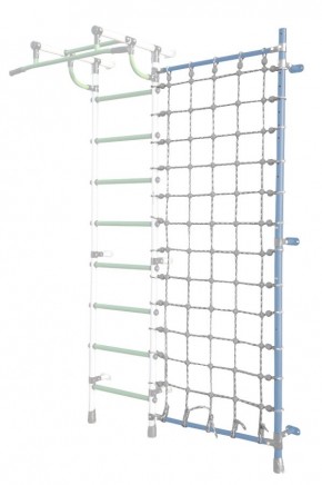 Дополнительная стойка к пристенному ДСК Pastel с сеткой для лазания, цв. голубой в Добрянке - dobryanka.mebel24.online | фото