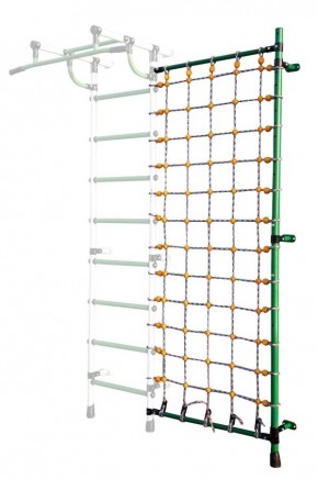 Дополнительная стойка к пристенному ДСК с сеткой для лазания, цв. зеленый в Добрянке - dobryanka.mebel24.online | фото 1