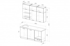 ДЮНА Кухонный гарнитур Макси 2 1800 мм в Добрянке - dobryanka.mebel24.online | фото 2