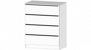 ЭЛЕГАНТ Комод 4 ящика (белый) в Добрянке - dobryanka.mebel24.online | фото