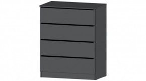 ЭЛЕГАНТ Комод 4 ящика (графит) в Добрянке - dobryanka.mebel24.online | фото