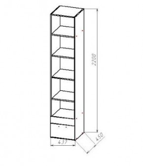 ГЕОМЕТРИЯ ГМТ.07 пенал открытый в Добрянке - dobryanka.mebel24.online | фото 2