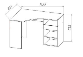 ГЕОМЕТРИЯ ГМТ.10 Стол угловой в Добрянке - dobryanka.mebel24.online | фото 2