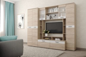Гостиная Белла (Дуб Сонома/Белый глянец) в Добрянке - dobryanka.mebel24.online | фото 1