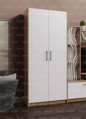 ДАРЬЯ Шкаф (Дуб Вотан/Белый глянец) гостиная в Добрянке - dobryanka.mebel24.online | фото 2