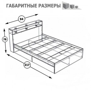 Камелия Кровать 0900, цвет венге/дуб лоредо, ШхГхВ 93,5х217х78,2 см., сп.м. 900х2000 мм., без матраса, основание есть в Добрянке - dobryanka.mebel24.online | фото 4