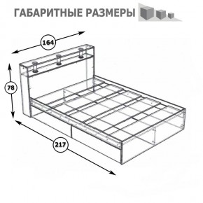 Камелия Кровать 1600, цвет венге/дуб лоредо, ШхГхВ 163,5х217х78,2 см., сп.м. 1600х2000 мм., без матраса, основание есть в Добрянке - dobryanka.mebel24.online | фото 4