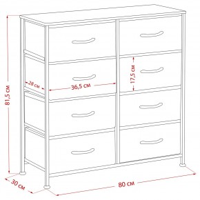 Комод Leset Линкс 8 ящ. (к/з), Каркас Белый, ящики Белые в Добрянке - dobryanka.mebel24.online | фото 8