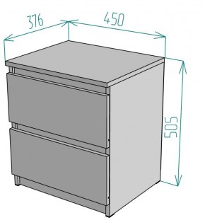 Комод Malta light K127 (тумба прикроватная) в Добрянке - dobryanka.mebel24.online | фото 2