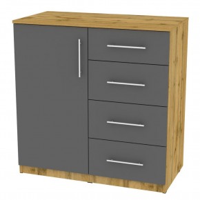 Комод "Калисто (K17)" ручка рейлинг (ДВ-Графит) в Добрянке - dobryanka.mebel24.online | фото