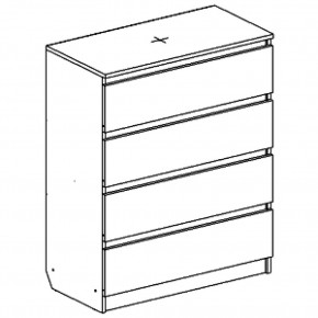 Комод с 4 ящиками "Бьянко" в Добрянке - dobryanka.mebel24.online | фото 3