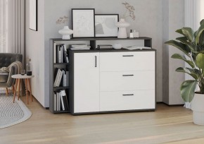 Комод с дверкой и тремя ящиками (графит/белый) в Добрянке - dobryanka.mebel24.online | фото 3