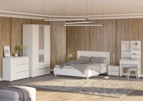 АДЕЛИНА Комод с тремя ящиками (белый рамух) в Добрянке - dobryanka.mebel24.online | фото 3