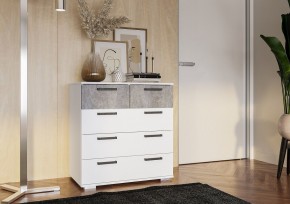 Комод Стандарт-5 NEW (белый/цемент светлый) в Добрянке - dobryanka.mebel24.online | фото 3