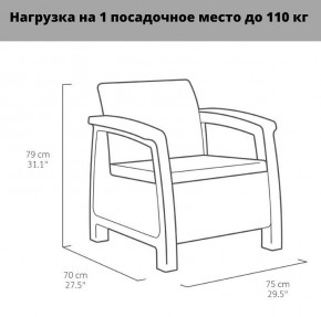 Комплект мебели Корфу Рест (Corfu Rest - without table) коричневый в Добрянке - dobryanka.mebel24.online | фото 3