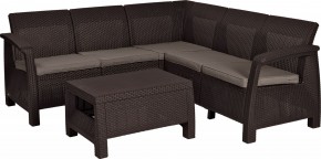 Комплект мебели угловой Корфу Релакс Сет (CORFU II RELAX SET) коричневый в Добрянке - dobryanka.mebel24.online | фото 2