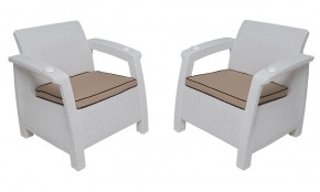 Комплект уличной мебели Yalta Premium Terrace Set (Ялта) белый (+подушки под спину) в Добрянке - dobryanka.mebel24.online | фото 4