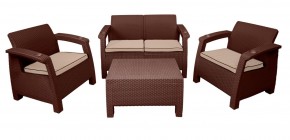 Комплект уличной мебели Yalta Premium Terrace Set (Ялта) шоколадый (+подушки под спину) в Добрянке - dobryanka.mebel24.online | фото 1