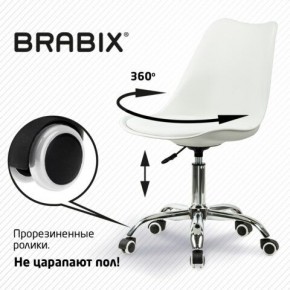 Кресло стул BRABIX "Eames MG-310 CH", хром, пластик белый, экокожа белая, 532923 в Добрянке - dobryanka.mebel24.online | фото 7