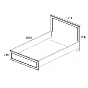 Кровать 140 с подъемником, TIFFANY, цвет вудлайн кремовый в Добрянке - dobryanka.mebel24.online | фото