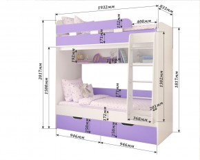 Кровать 2-х ярусная Юниор 5 в Добрянке - dobryanka.mebel24.online | фото 2