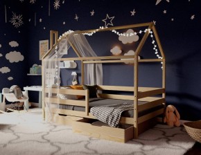 Кровать-домик 80*160 без покраски в Добрянке - dobryanka.mebel24.online | фото