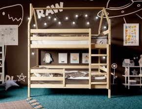 Кровать-домик двухъярусная 80*160 без покраски в Добрянке - dobryanka.mebel24.online | фото 2