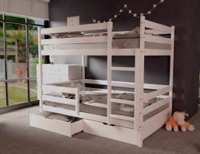 Кровать двухъярусная без крыши 80*160 Белый в Добрянке - dobryanka.mebel24.online | фото