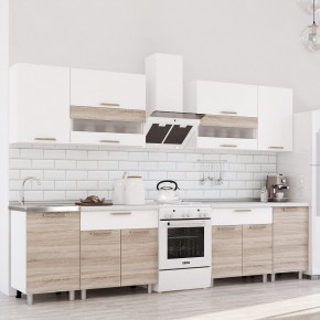 Кухня Айсбери 2.4 м (Белый/Дуб Сонома) в Добрянке - dobryanka.mebel24.online | фото