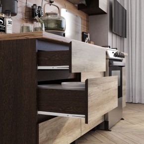 Кухня Энигма 1.6 м (венге/дуб каньон) в Добрянке - dobryanka.mebel24.online | фото 2
