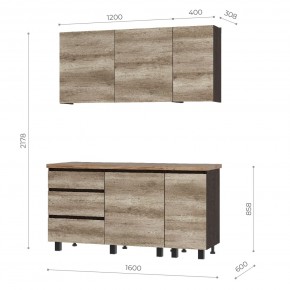 Кухня Энигма 1.6 м (венге/дуб каньон) в Добрянке - dobryanka.mebel24.online | фото 5