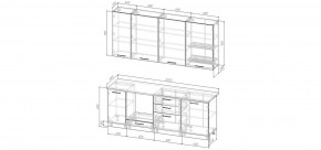 Кухонный гарнитур Каппучино 2200 h950 (Стол. 38мм) в Добрянке - dobryanka.mebel24.online | фото 2