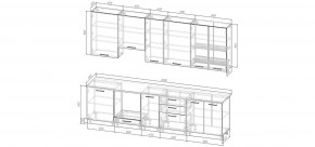 Кухонный гарнитур Меренга 3000 h950 (Стол. 38мм) в Добрянке - dobryanka.mebel24.online | фото 2
