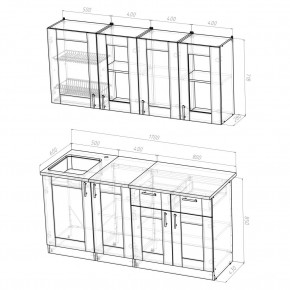Кухонный гарнитур Симона демо 1700 (Венга/Дуб Сонома) в Добрянке - dobryanka.mebel24.online | фото 2