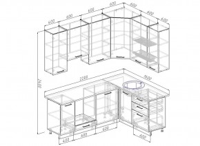 Кухонный гарнитур угловой Дели 2200*1600 (Стол. 26мм) в Добрянке - dobryanka.mebel24.online | фото 2