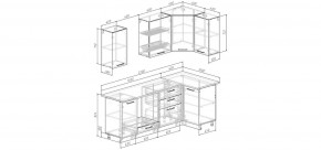 Кухонный гарнитур угловой Смоки 2200*1000 (Стол. 26мм) в Добрянке - dobryanka.mebel24.online | фото 2